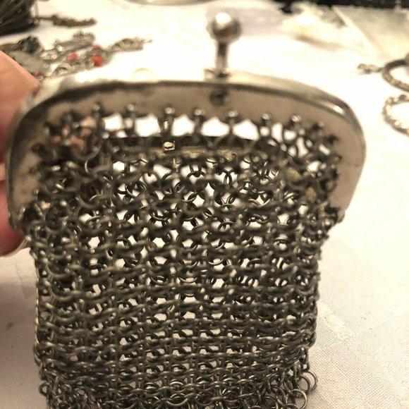 Victorian Antique Small Chain MeshLink silverTone - Picture 3 of 3